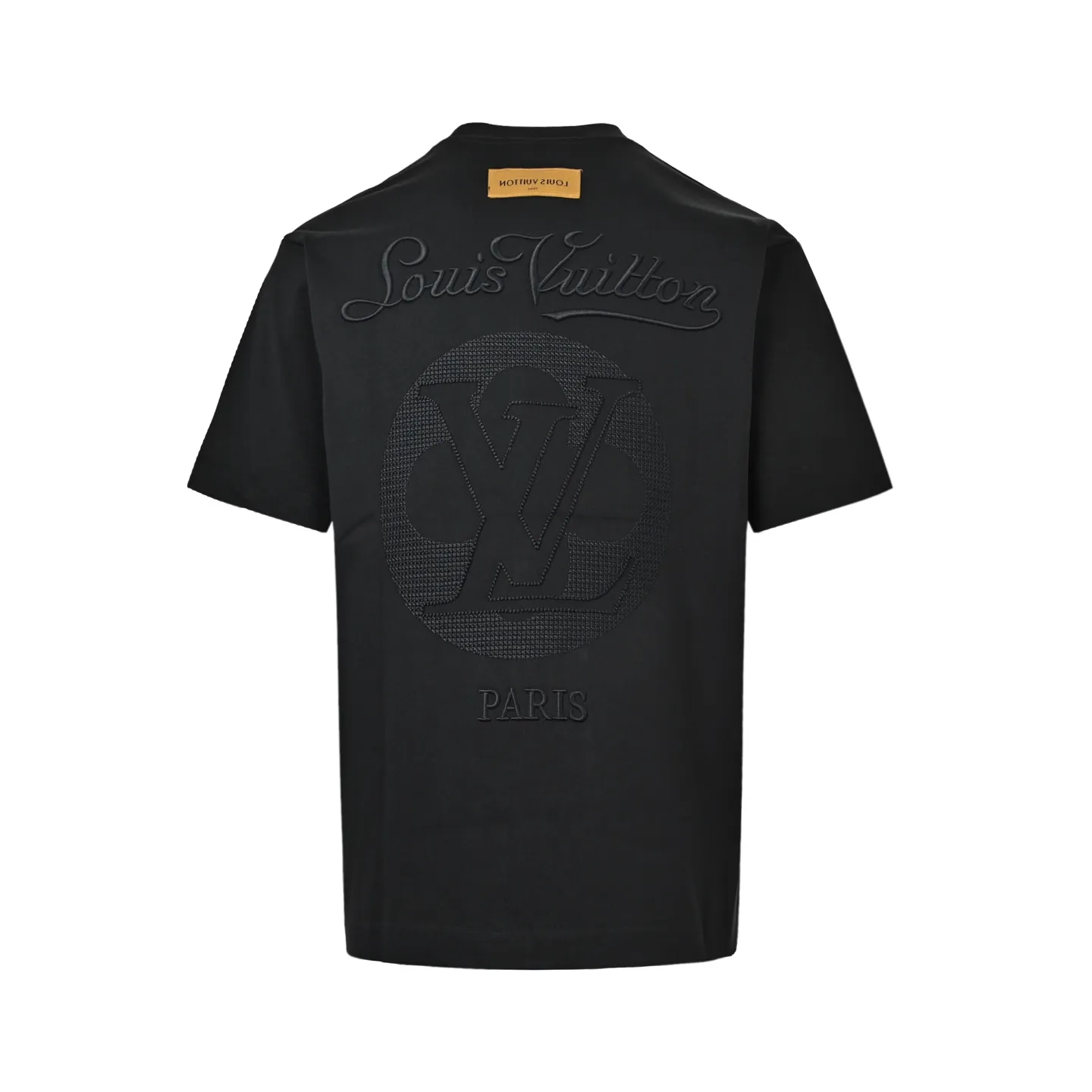 Louis Vuitton/Louis Vuitton hollow tatami embroidered round neck short sleeves on the back
